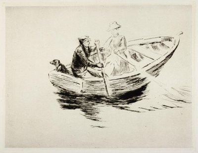 Dans la barque - Max Liebermann
