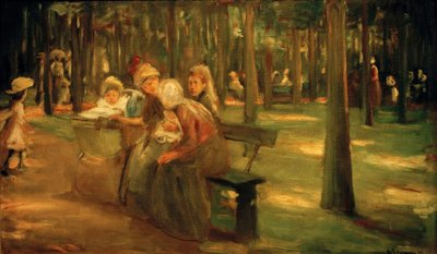 Nourrices et bonnes au Tiergarten - Max Liebermann