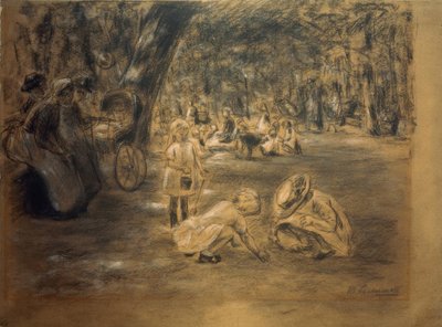 Terrain de jeux pour enfants dans le Tiergarten - Max Liebermann