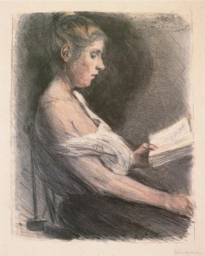 Jeune fille lisant - Max Liebermann