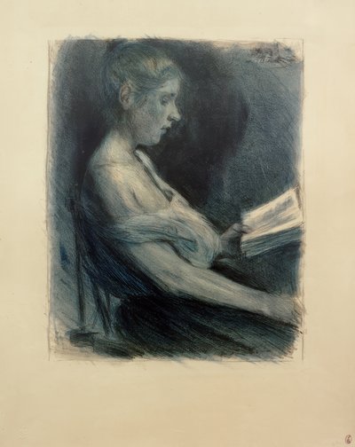 Fille lisant - Max Liebermann