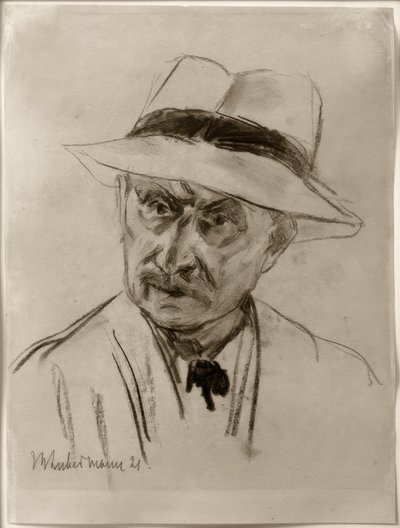 Max Liebermann / Autoportrait avec chapeau panama - Max Liebermann