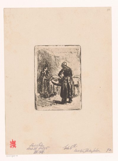 Mère et enfant à table - Max Liebermann