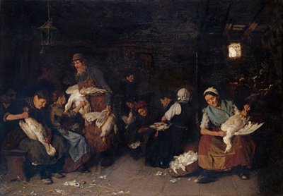 Paysannes plumant des oies - Max Liebermann