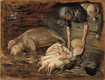 Porcherie, crèche, 1887 - Max Liebermann