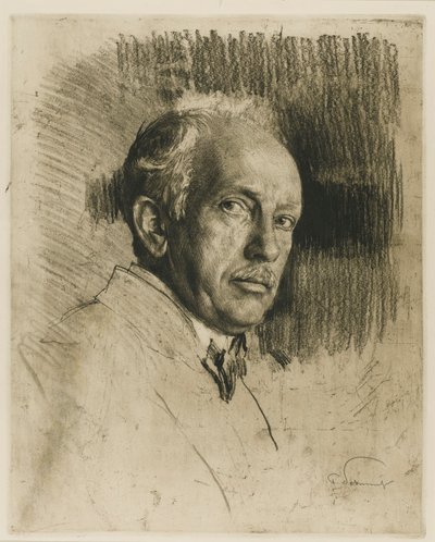 Portrait du compositeur Richard Strauss 1864-1949, vers 1914 - Max Liebermann