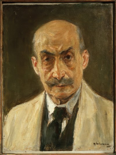 Autoportrait (buste en blouse de peintre) - Max Liebermann