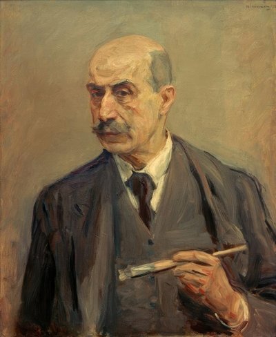 Autoportrait avec pinceau - Max Liebermann