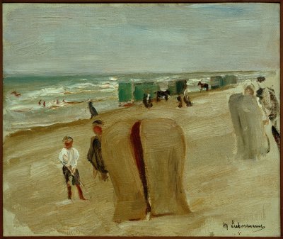 Scène de plage à Noordwijk - Max Liebermann