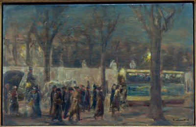 Scène de rue à la Porte de Brandebourg (soir à Brandebourg) - Max Liebermann