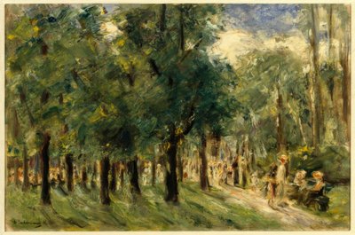 Chemin dans le Tiergarten avec des promeneurs - Max Liebermann