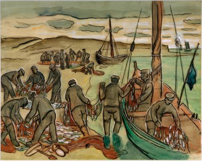 Les pêcheurs rentrent au port - Max Pechstein