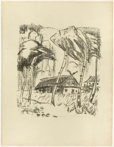 Ferme derrière les bouleaux, extrait de L