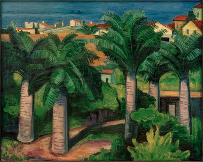 Palmen in Collioure von Max Pechstein
