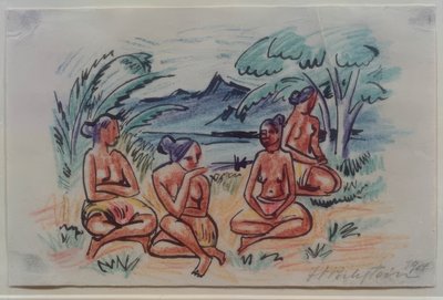 Photos de voyage Italie - Mers du Sud (Femmes assises) - Max Pechstein