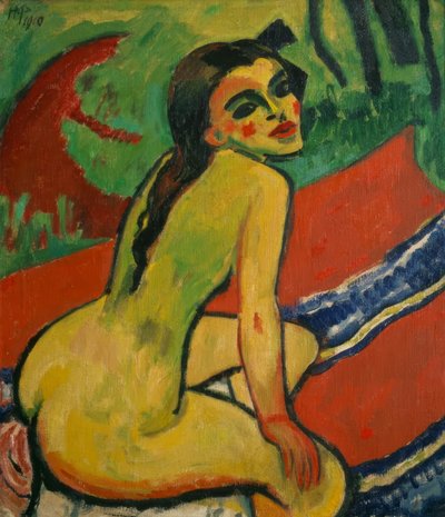 Nu féminin assis - Max Pechstein
