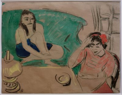 Deux filles à table - Max Pechstein