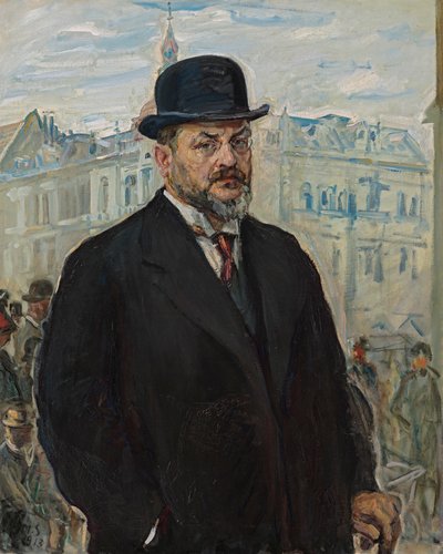 Autoportrait au chapeau noir - Max Slevogt