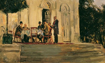 Souper sur la terrasse de Badenburg dans le parc du château de Nymphenburg - Max Slevogt