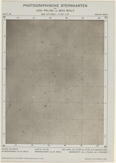 Photographische Sternkarten 24 avril 1901, 480. Créateurs : Max Wolf, Johann Palisa - Max Wolf, Johann Palisa