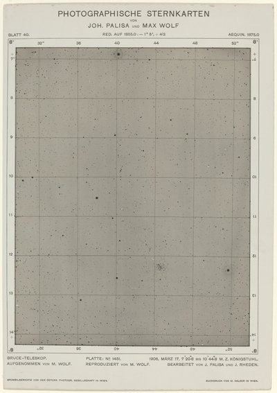 Photographische Sternkarten (17 mars 1906) - Max Wolf and Joh. Palisa