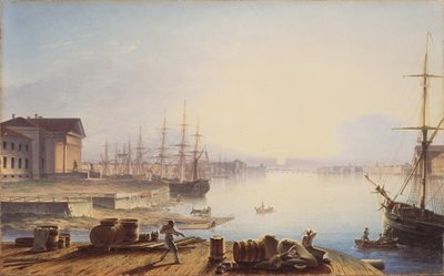 Lever de soleil sur la Neva à Saint-Pétersbourg, 1830 - Maxim Nikiphorovich Vorobyev