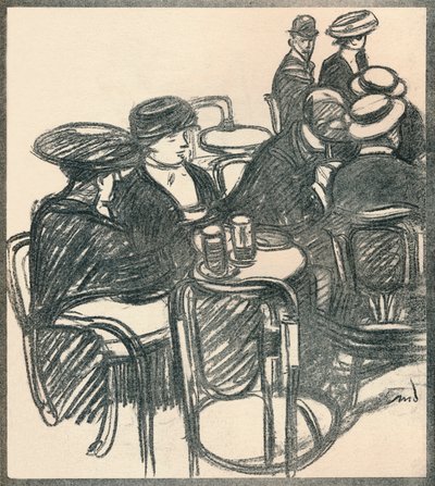 Terrasse de café, vers 1920, 1923 - Maxime Pierre Jules Dethomas