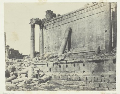 Baalbeck (Héliopolis), Temple De Jupiter, Façade Orientale; Syrie - Maxime Du Camp
