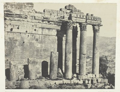 Baalbeck (Héliopolis), Temple Du Jupiter, Façade Occidentale; Syrie - Maxime Du Camp
