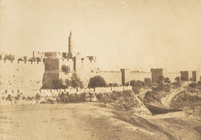 Château de David Daoud Kalessy et murailles de Jérusalem - Maxime Du Camp