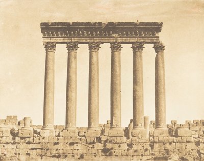 Colonnade du Temple du Soleil, à Baalbek Héliopolis, 15 septembre 1850 - Maxime Du Camp