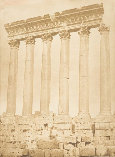 Colonnade du Temple du Soleil, à Baalbek Héliopolis, septembre 1850 - Maxime Du Camp