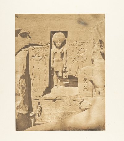 Dekoration des Eingangs des großen Spéos von Abousembil (Der Gott Phré empfängt die Opfergaben von Ramses dem Großen) - Maxime Du Camp