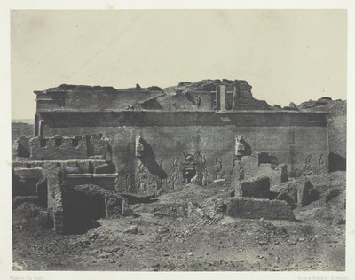 Façade postérieure, Grand Temple de Dendérah Teutyres, Haute Égypte, 1849-51, imprimé en 1852 - Maxime Du Camp