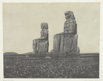 Gournah, Les Colosses; Thèbes - Maxime Du Camp