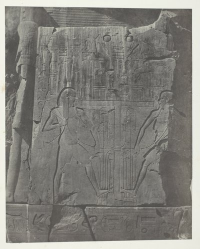 Gournah, Sculptures du Trône des Colosses; Thèbes - Maxime Du Camp
