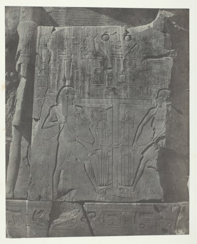 Gournah, Sculptures du Trône des Colosses, Thèbes, 1849-51, imprimé en 1852 - Maxime Du Camp
