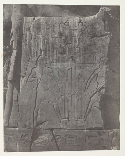 Gournah, Sculptures du Trône des Colosses; Thèbes - Maxime Du Camp