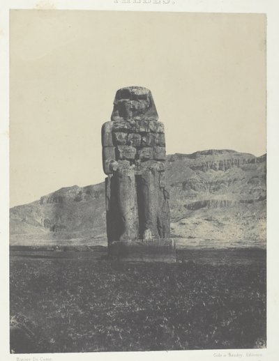 Gournah, Statue de Memnon, Thèbes - Maxime Du Camp