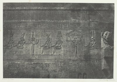 Grand Temple de Dendérah Teutyres, Sculptures de la Façade Postérieure, Haute-Égypte, 1849-51 - Maxime Du Camp