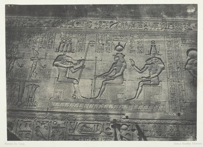 Grand Temple de Dendérah Teutyres, Sculptures de la Façade Postérieure, Haute-Égypte - Maxime Du Camp