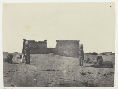 Hémi-Spéos De Séboua, Drômos; Nubie, plate 97 from the album "Egypte, Nubie, Palestine et Syrie" (1852) - Maxime Du Camp