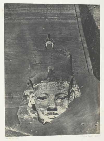 Ibsamboul, Colosse Occidental Du Spéos De Phrè, Nubie, 1849-51, imprimé en 1852 - Maxime Du Camp