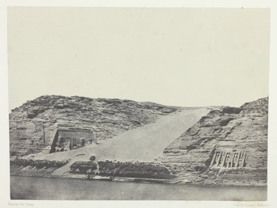 Ibsamboul, Les Deux Spéos; Nubie, plate 101 from the album "Egypte, Nubie, Palestine et Syrie" (1852) - Maxime Du Camp