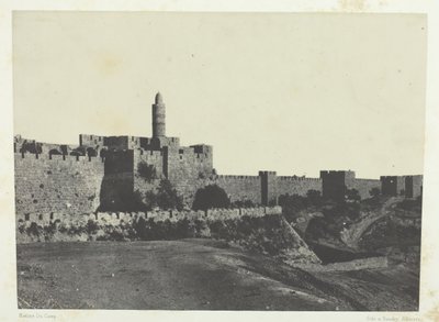 Jérusalem, Partie Occidentale Des Murailles, Palestine, 1849-51, imprimé en 1852 - Maxime Du Camp