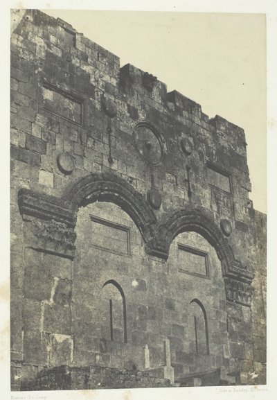Porte Dorée Bab-El-Daharieh, Jérusalem, Palestine - Maxime Du Camp