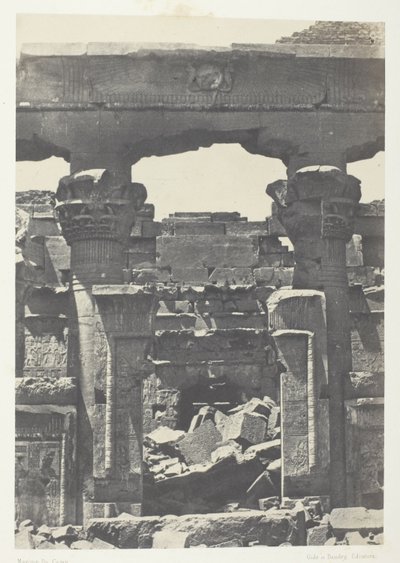 Kalabscheh, Porte du Pronaos; Nubie - Maxime Du Camp