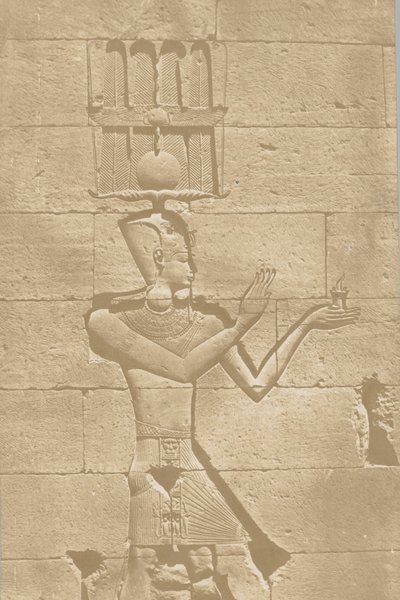 Kalabscheh, sculpture de la façade postérieure du temple, 1849-51 - Maxime Du Camp