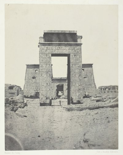 Karnak, propylône du temple de Khons, Thèbes, 1849-51, imprimé 1852 - Maxime Du Camp