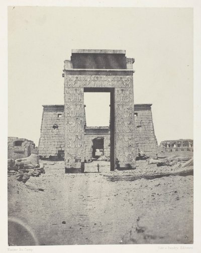Karnak, Propylône du Temple de Khons; Thèbes - Maxime Du Camp